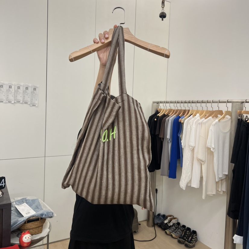 DOHWAJI東大門代購女裝新款推薦熱賣26春夏單肩斜跨包條紋DOHWAJI單肩/斜跨包