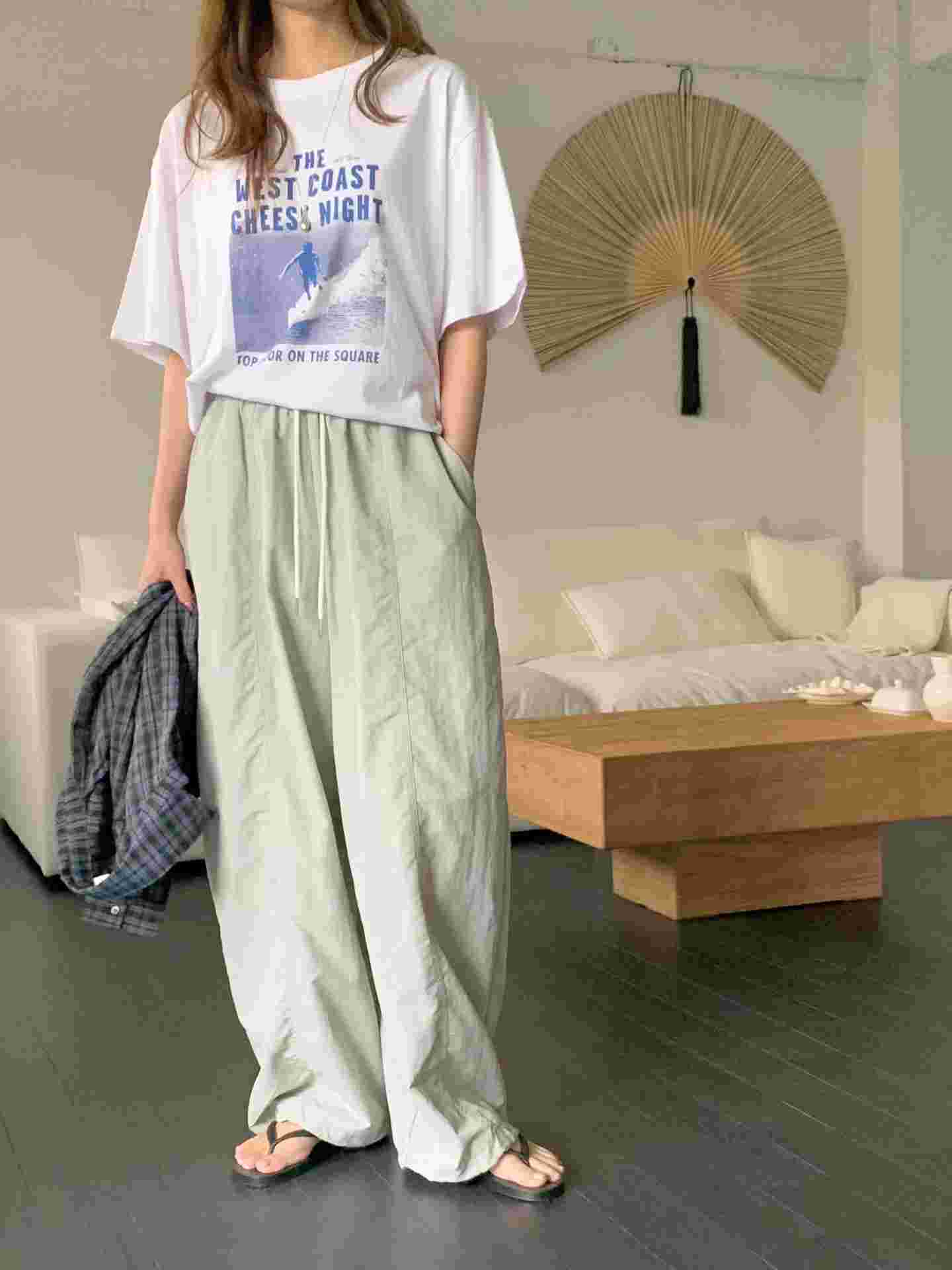 ONEMORETHING/GAMGAK東大門代購女裝新款人氣26春夏休閑褲ONEMORETHING/GAMGAK休閑褲