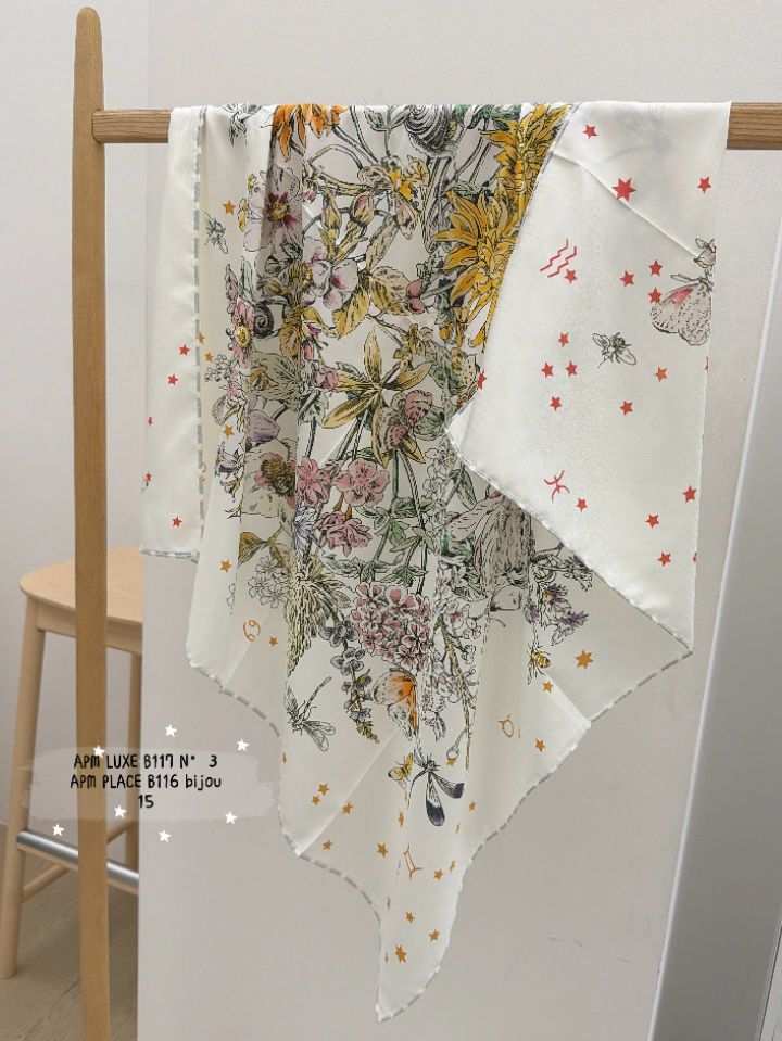 N3東大門實拍女裝新品推薦人氣真品時尚圍巾披肩花朵雙面N3圍巾/披肩