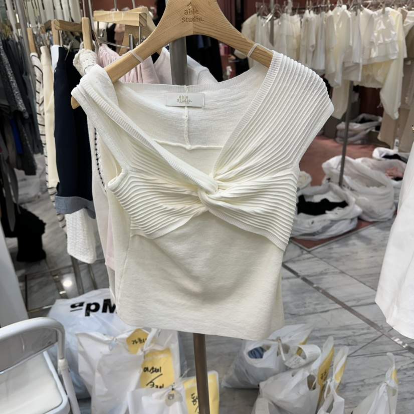 ABLESTUDIO東大門實拍女士新款26春夏推薦真品職業吊帶背心ABLESTUDIO吊帶/背心