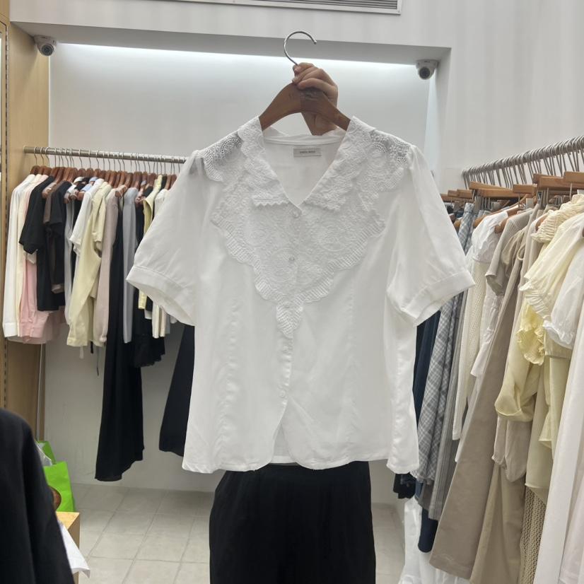 DRESS ROOM東大門代購女裝新款人氣休閑熱賣26春夏襯衫蕾絲衫DRESS ROOM襯衫/蕾絲衫