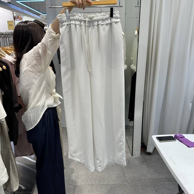 ELAN韓國直郵女裝新品職業推薦時尚人氣休閑26春夏休閑褲褶邊ELAN休閑褲