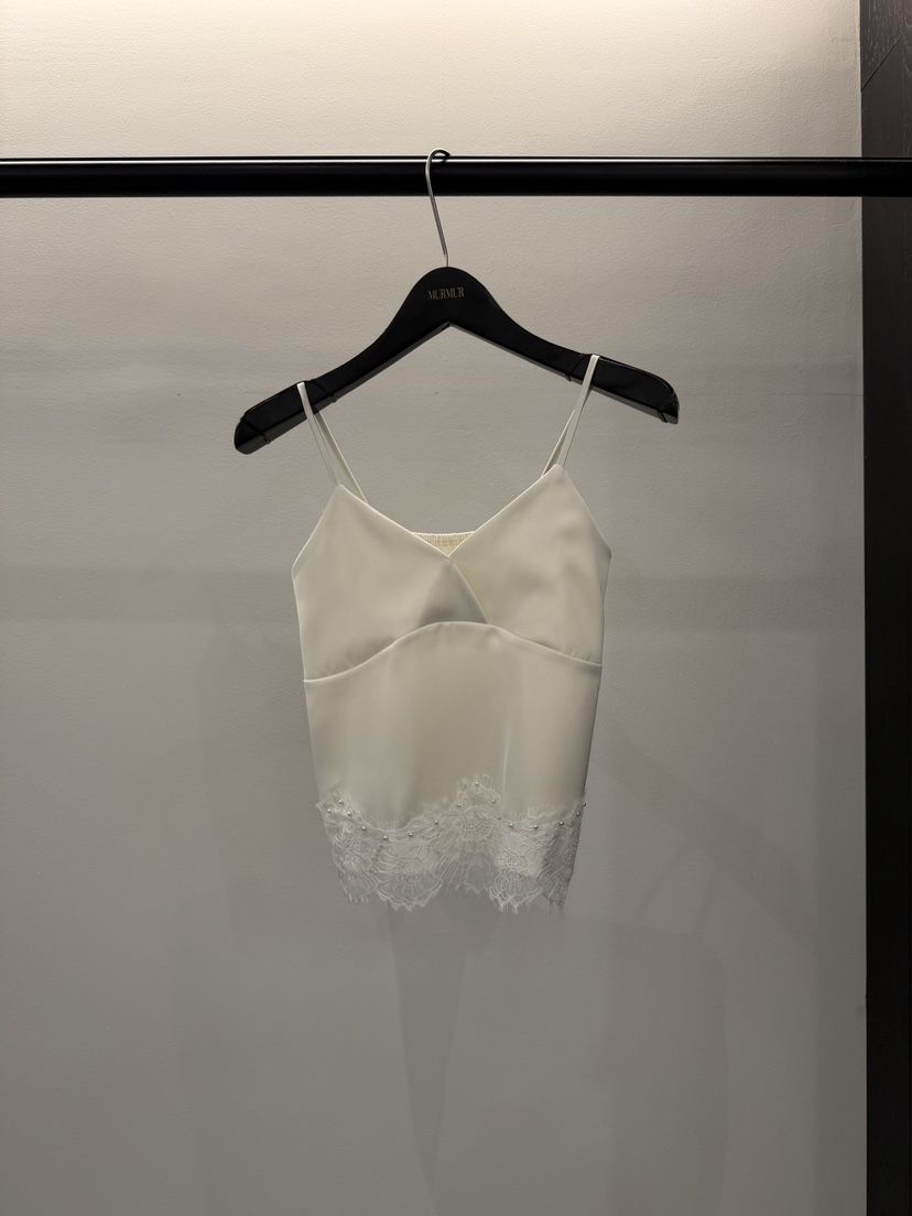 TIZZI東大門實拍女士新品休閑推薦人氣吊帶背心珍珠無袖緞TIZZI吊帶/背心