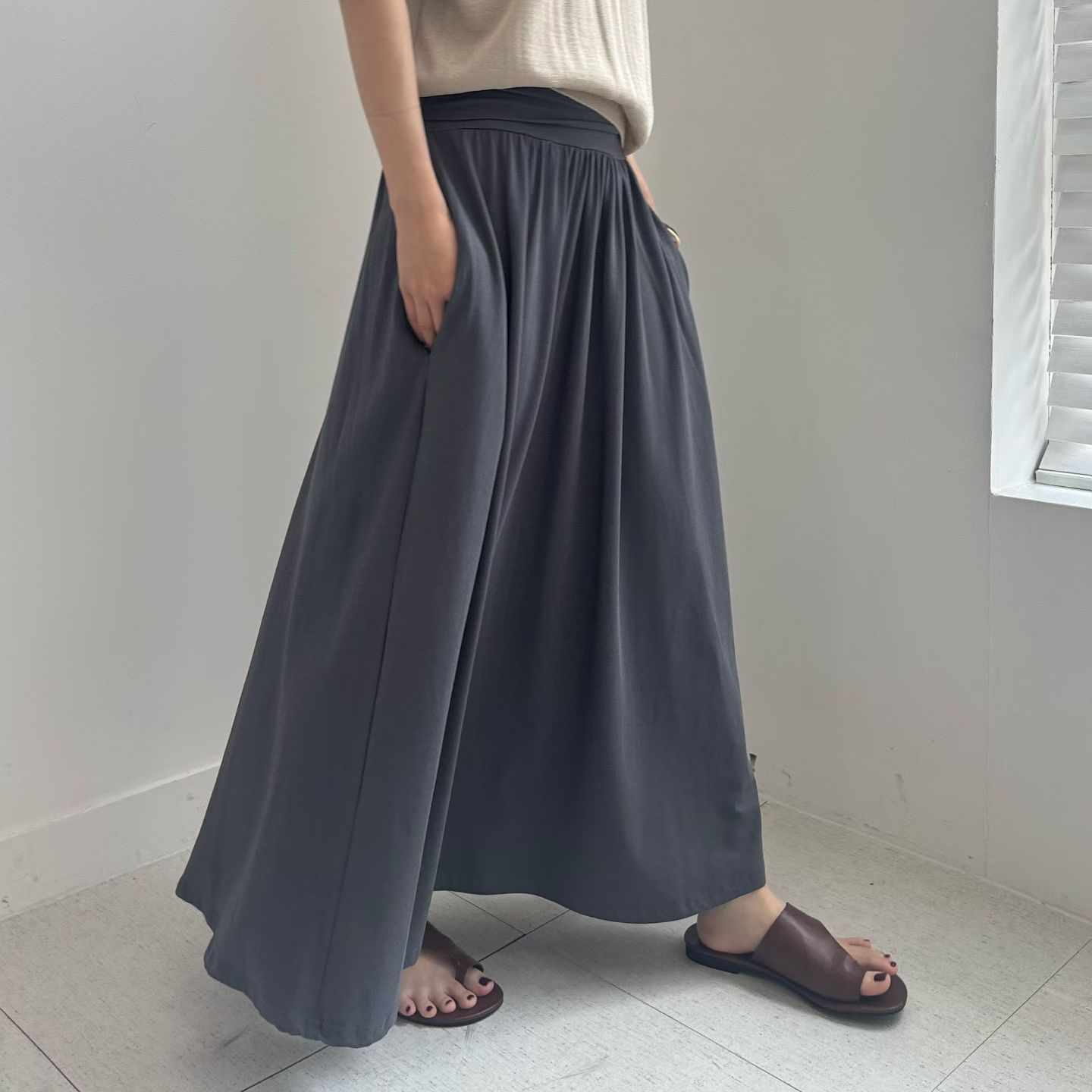 MINIMALGROUND/VIVAGLAM韓國代購女士新品推薦26夏季長裙MINIMALGROUND/VIVAGLAM長裙