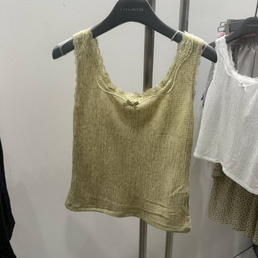 TARABY MOTION韓國代購女裝新品休閑熱賣吊帶背心亞麻布TARABY MOTION吊帶/背心