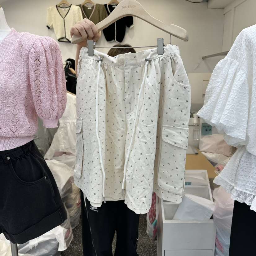 SAGE BRUSH東大門直郵女裝新品26春夏真品短褲工裝褲花朵SAGE BRUSH短褲