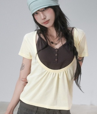 FLASH/I LOVE ME東大門直郵女士新品26春夏T恤不含內搭FLASH/I LOVE MET恤