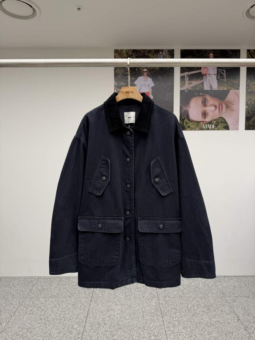 MADE-P韓國直郵女士新款真品推薦時尚26春夏熱賣夾克羅紋MADE-P夾克