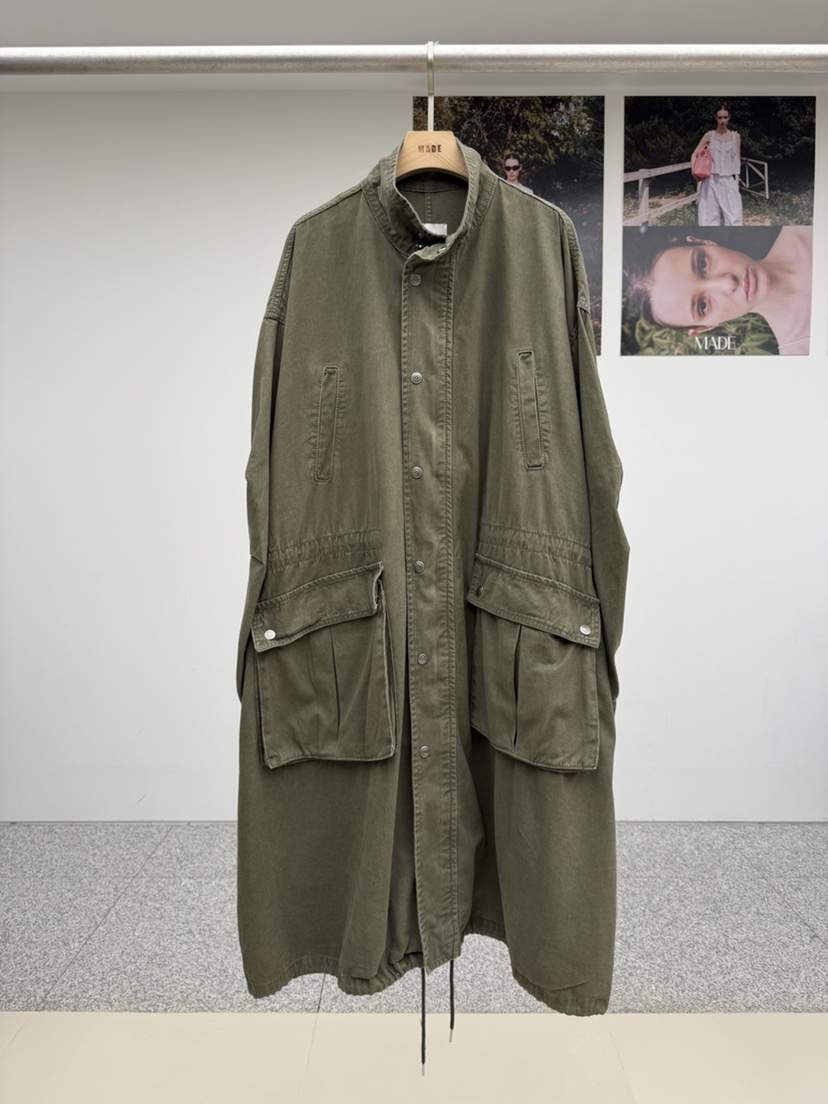MADE-P東大門直郵女裝新品職業熱賣26春夏真品長款風衣長款MADE-P長款風衣