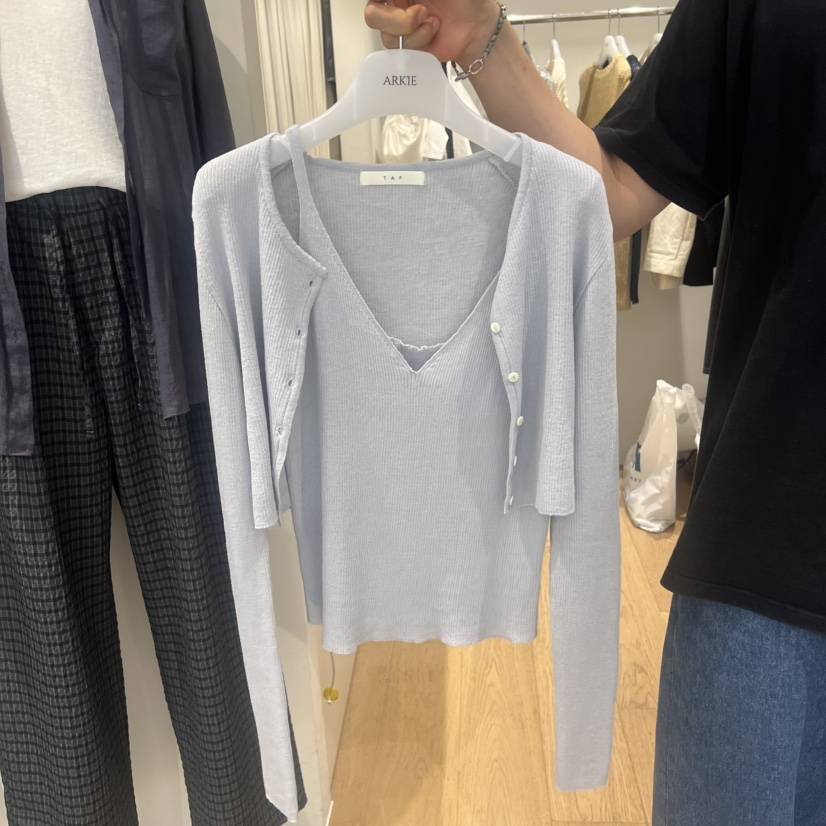 ARKIE/TAF東大門實拍女裝新品熱賣人氣套裝套裝特價開衫ARKIE/TAF套裝