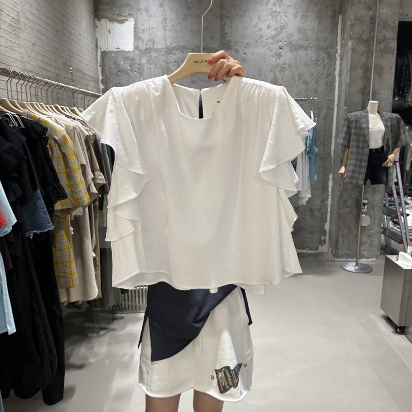 JUNI東大門直郵女士新品26春夏時尚休閑人氣推薦襯衫蕾絲衫my juni襯衫/蕾絲衫