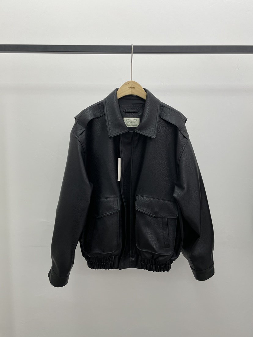 MOVENNE東大門實拍女裝新品真品推薦時尚休閑人氣皮衣皮革MOVENNE皮衣
