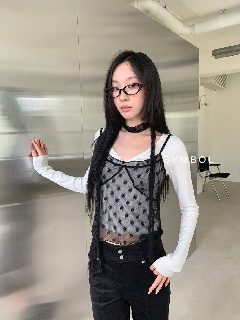 SYMBOL東大門直郵女士新款時尚真品推薦套裝含脖帶圍巾圓點SYMBOL套裝