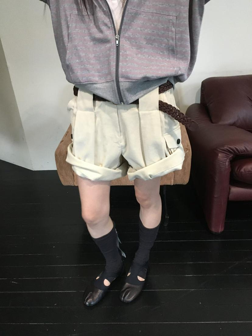 MINIMUZE東大門代購女士新款休閑職業短褲不含腰帶燈芯絨MINIMUZE短褲
