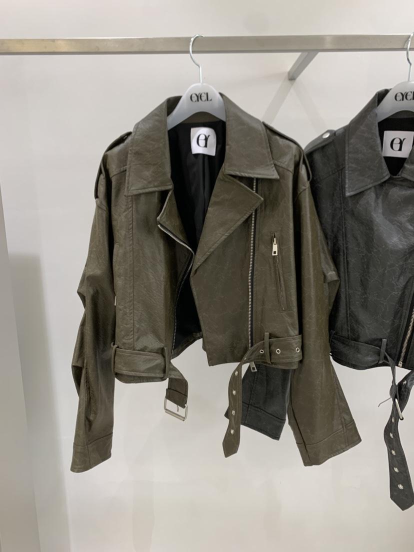 EYEL韓國直郵女裝新品真品26秋季休閑職業人氣熱賣皮衣水洗EYEL皮衣