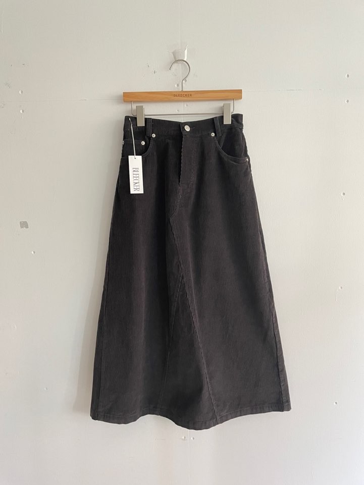 BLEECKER東大門實拍女裝新品26夏季時尚休閑熱賣長裙燈心絨BLEECKER長裙