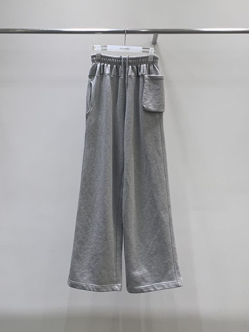 LOVE MOMENT韓國代購女士新品人氣真品推薦休閑褲口袋毛圈LOVE MOMENT休閑褲