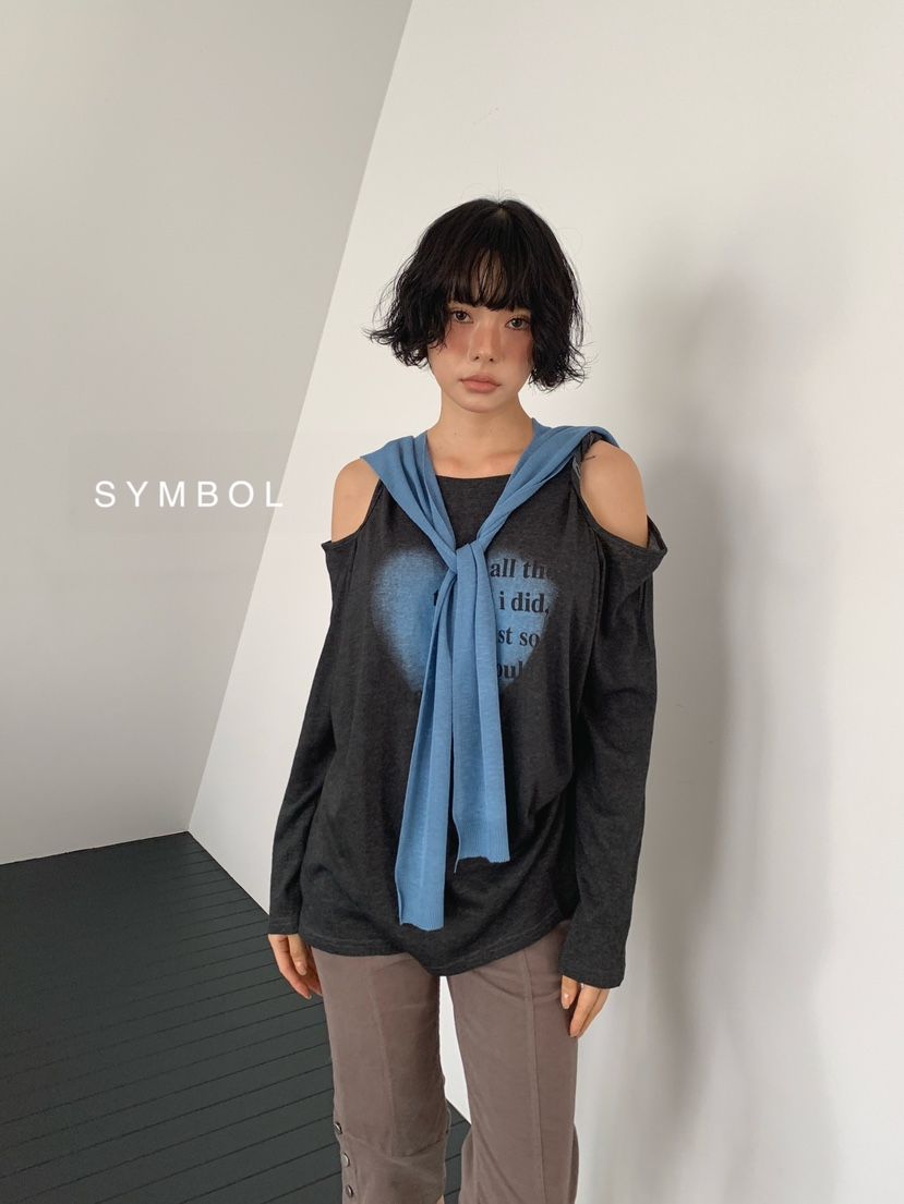 SYMBOL韓國代購女裝新品休閑人氣推薦熱賣時尚真品套裝披肩SYMBOL套裝