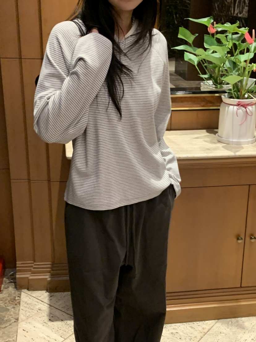 NOUVEAU東大門代購女裝新品人氣推薦熱賣時尚長袖T恤連帽衫NOUVEAU長袖T恤