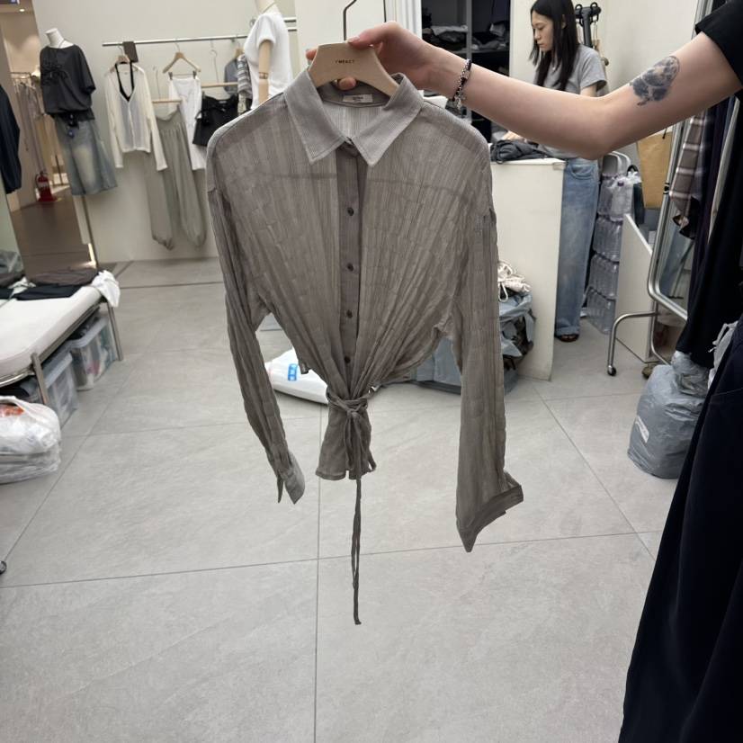 I MFACT東大門代購女士新款26夏季休閑真品時尚襯衫蕾絲衫I MFACT襯衫/蕾絲衫