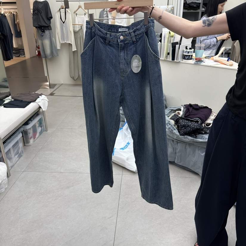 I MFACT韓國直郵女裝新品26夏季熱賣時尚人氣推薦牛仔褲I MFACT牛仔褲