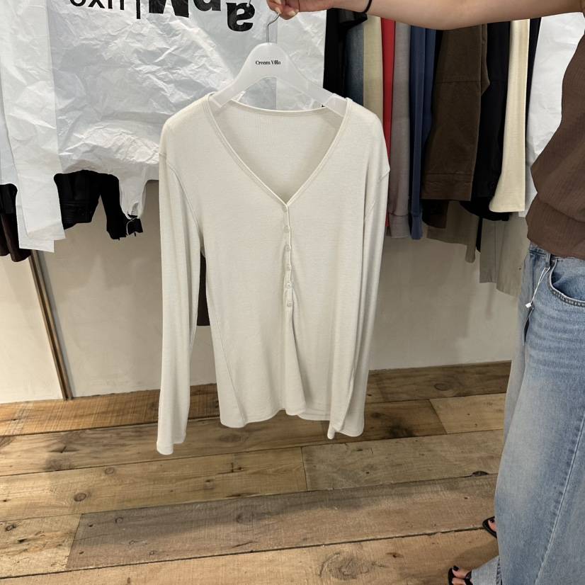 CREAM VILLA韓國直郵女士新品熱賣長袖T恤CREAM VILLA長袖T恤