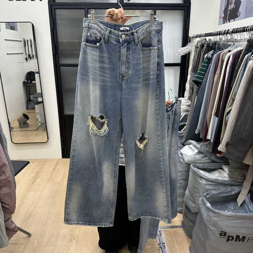 ARR韓國直郵女裝新品推薦時尚真品26夏季休閑人氣牛仔褲復古ARR牛仔褲