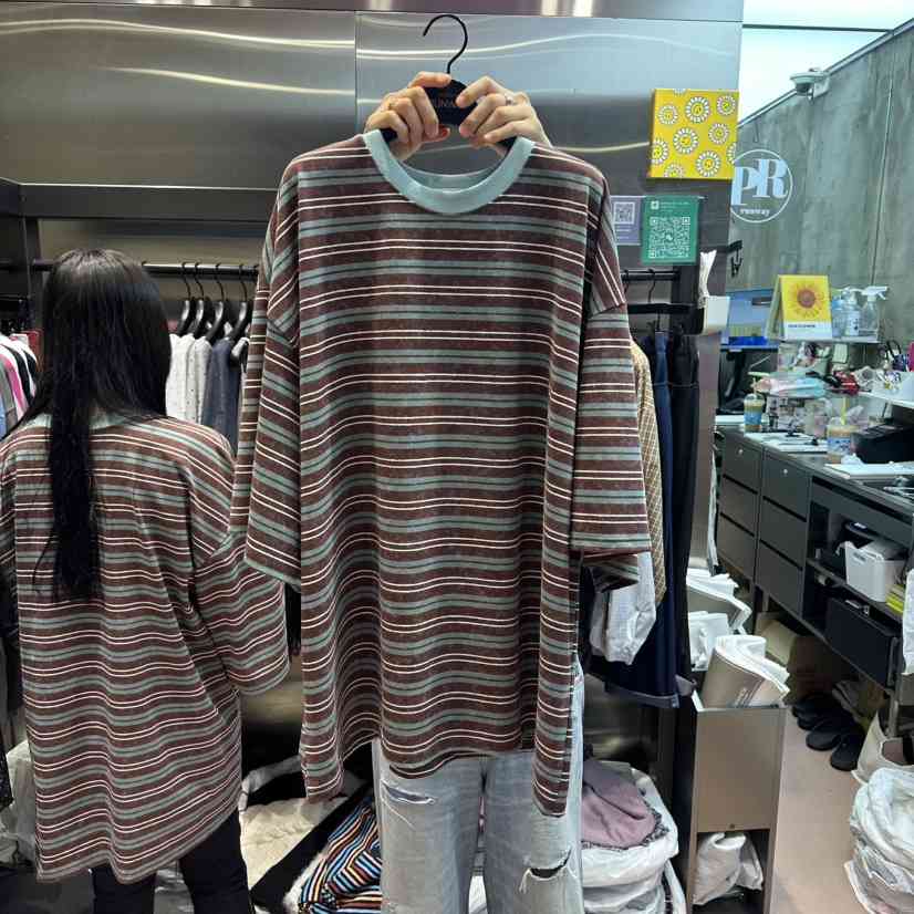 RUNWAY-런웨이東大門直郵女士新品休閑推薦熱賣真品長袖T恤RUNWAY-런웨이長袖T恤