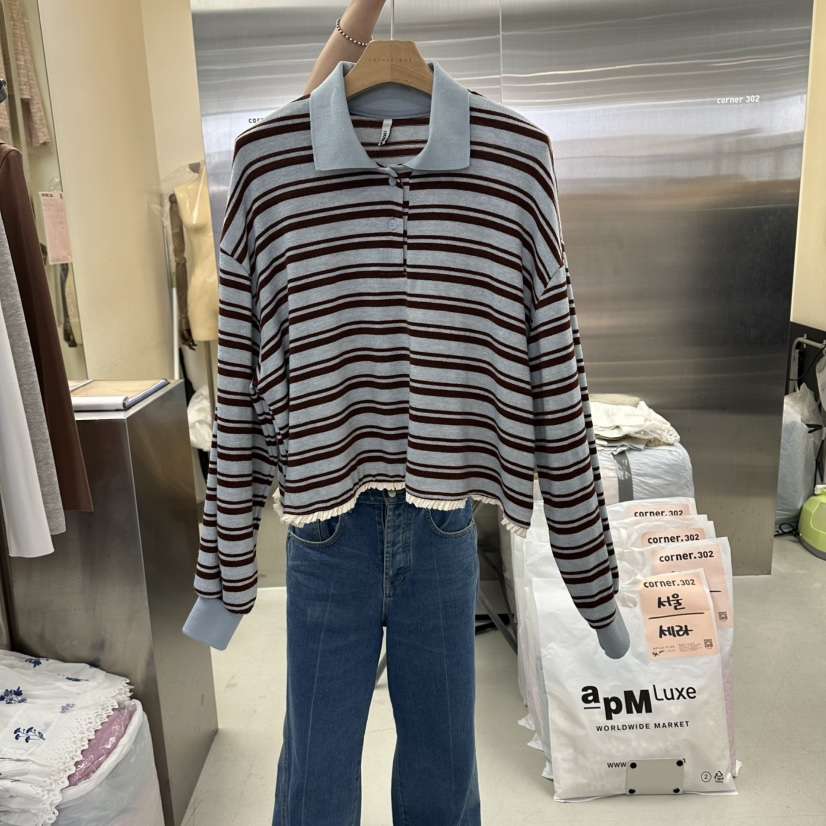 CORNER東大門代購女士新品26夏季熱賣推薦休閑時尚長袖T恤CORNER.302長袖T恤