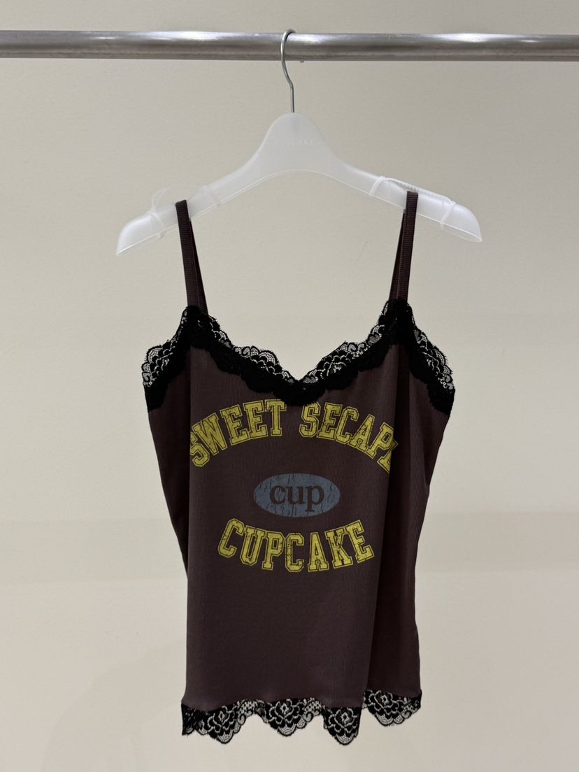 CUPCAKE東大門實拍女裝新款真品26夏季時尚推薦休閑吊帶背心CUPCAKE吊帶/背心