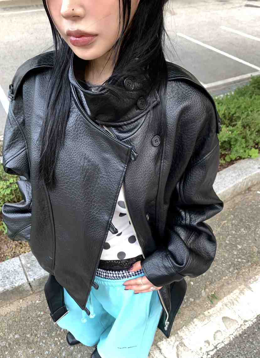 SEOLO韓國代購女士新款真品休閑熱賣26夏季皮衣含腰帶牛皮Seolo seoul皮衣