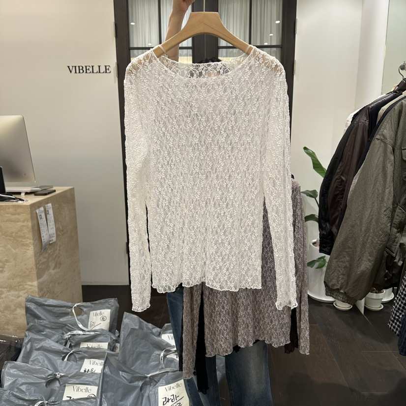 VIBELLE韓國直郵女士新款推薦熱賣真品時尚人氣休閑長袖T恤VIBELLE長袖T恤