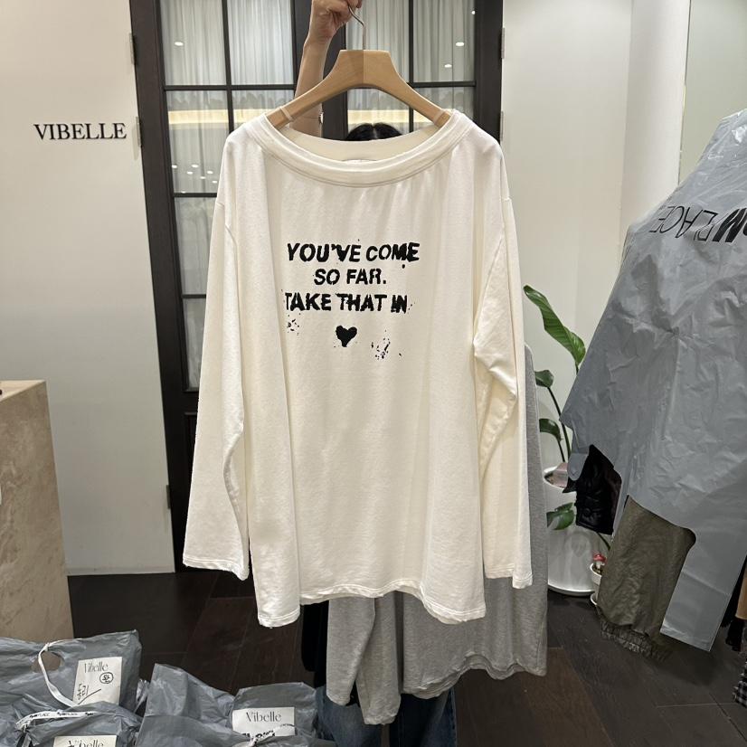 VIBELLE東大門實拍女裝新品休閑時尚真品26夏季熱賣長袖T恤VIBELLE長袖T恤