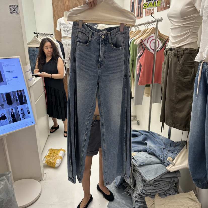 CHAV韓國代購女裝新品時尚休閑推薦人氣26夏季真品牛仔褲CHAV牛仔褲