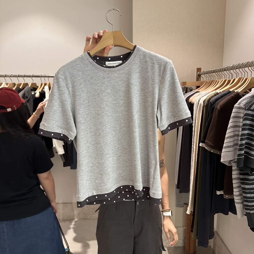 ANDMORE BUTTON韓國代購女裝新品26夏季熱賣真品人氣T恤ANDMORE BUTTONT恤