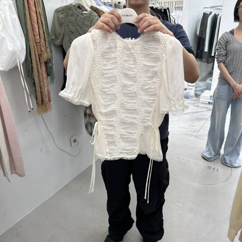 BREATHE韓國直郵女士新款熱賣推薦真品時尚休閑襯衫蕾絲衫BREATHE襯衫/蕾絲衫