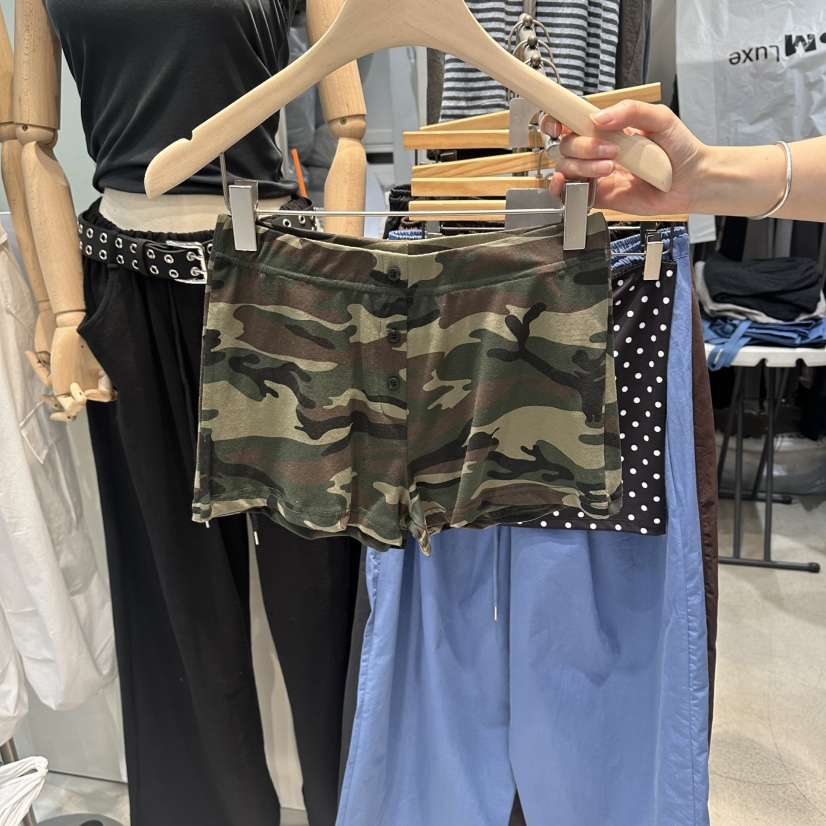 W.FATAL東大門實拍女裝新品時尚熱賣真品休閑人氣短褲迷彩W.FATAL短褲