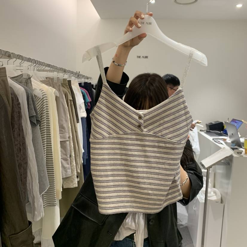 AUBE韓國代購女士新品時尚推薦真品26春夏休閑人氣吊帶背心AUBE吊帶/背心