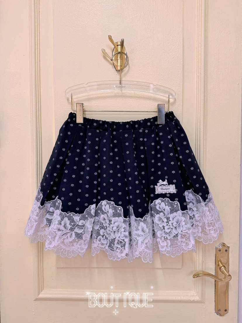 BOUTIQUE-L韓國直郵女士新品熱賣休閑時尚半身裙中短裙蕾絲BOUTIQUE-L半身裙/中短裙