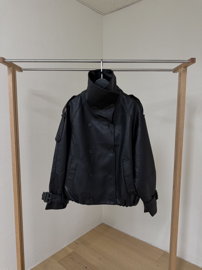 BLACK PIG/BERTO東大門代購女裝新款推薦時尚真品26初秋皮衣BLACK PIG/BERTO皮衣