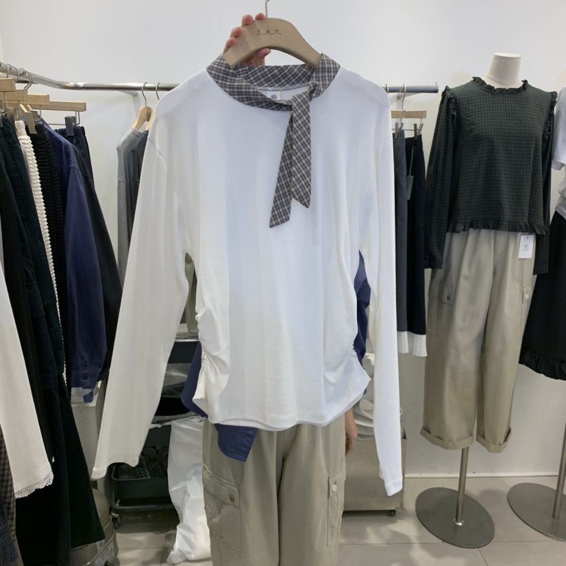 TAN&amp;COMO韓國代購女士新款26秋冬推薦真品時尚長袖T恤tan-COMO長袖T恤