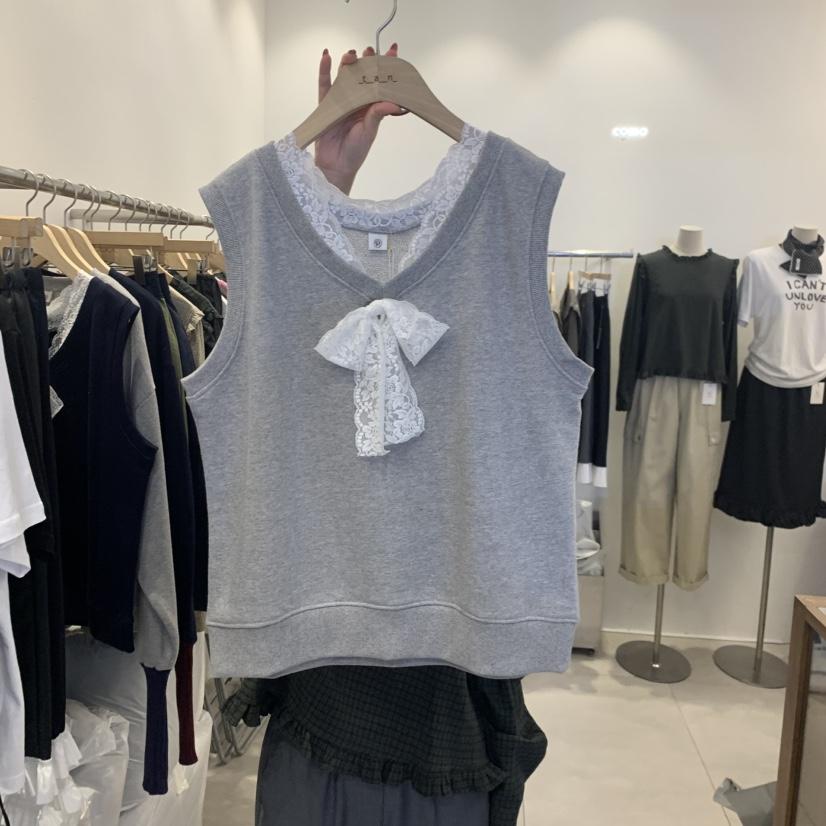TAN&amp;COMO韓國代購女士新品26秋冬真品吊帶背心蕾絲絲帶tan-COMO吊帶/背心