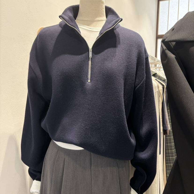 UNDERSTANDING韓國直郵女裝新品人氣26秋冬休閑毛衣拉鏈高領UNDERSTANDING毛衣