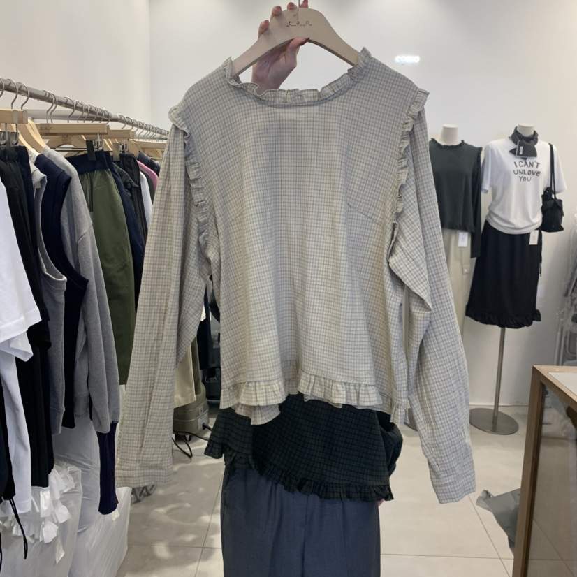TAN&amp;COMO韓國代購女裝新品推薦熱賣休閑真品襯衫蕾絲衫tan-COMO襯衫/蕾絲衫