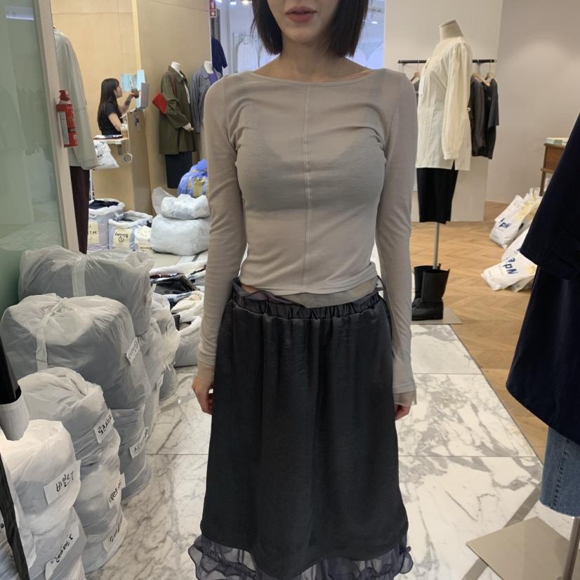 ALMOND韓國直郵女士新款真品26秋冬時尚熱賣推薦人氣長袖T恤ALMOND長袖T恤