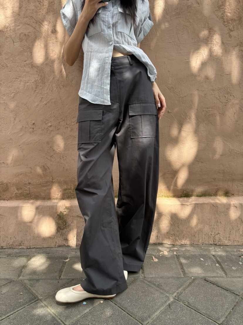 ME MO韓國直郵女士新品人氣熱賣休閑休閑褲不含腰帶口袋ME MO休閑褲