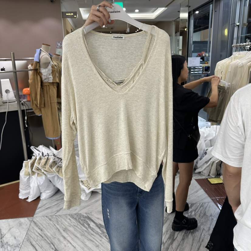 FOUNDATION東大門直郵女裝新品人氣真品休閑推薦套裝柔軟FOUNDATION套裝