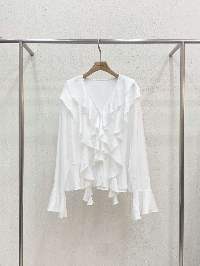 LIGHT AND SALT韓國直郵女裝新款26秋冬26初秋襯衫蕾絲衫LIGHT AND SALT襯衫/蕾絲衫