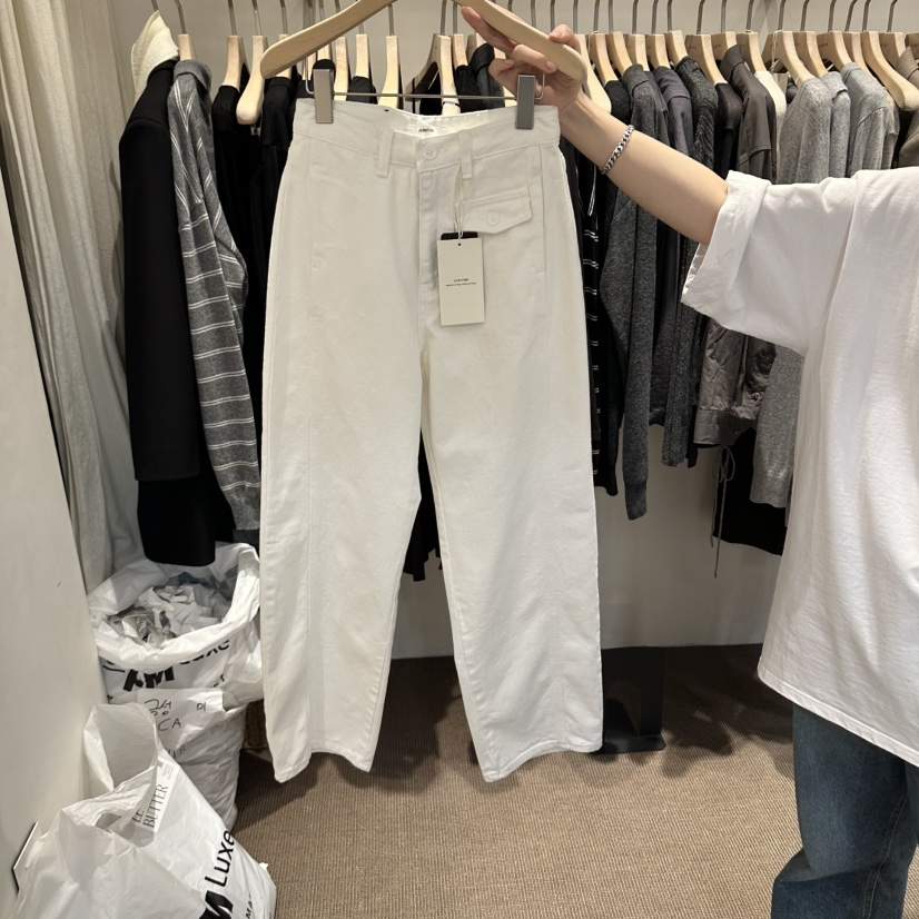 LE BUTTER韓國代購女士新品休閑26秋冬真品休閑褲棉質紐扣LE BUTTER休閑褲