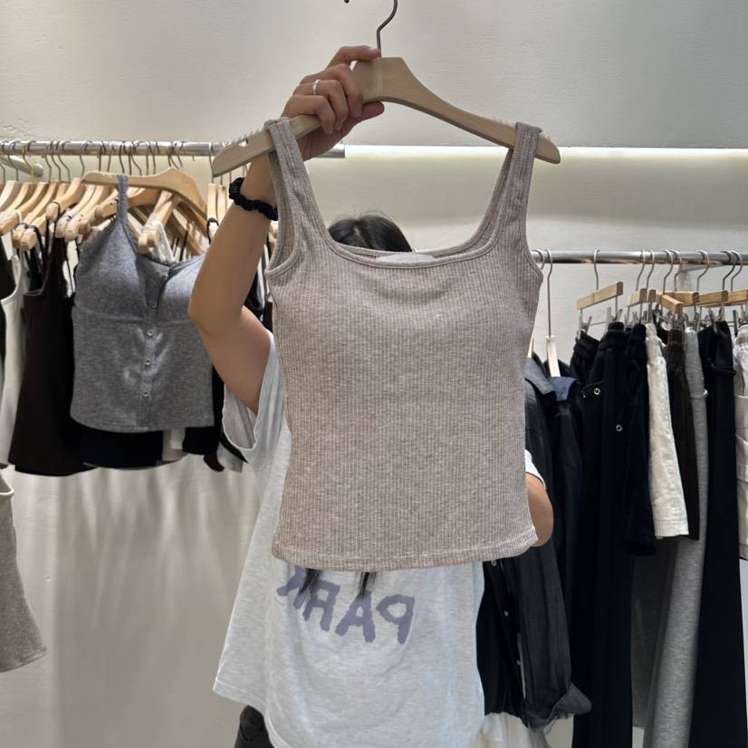 ROUGH東大門代購女士新品熱賣26初秋休閑時尚吊帶背心無袖ROUGH吊帶/背心